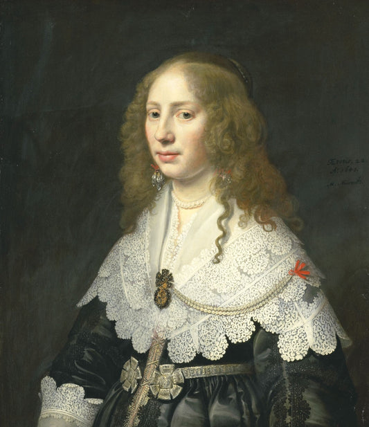 Aegje Hasselaer (1617-64), vintage artwork by Michiel Jansz. van Mierevelt, A3 (16x12") Poster Print