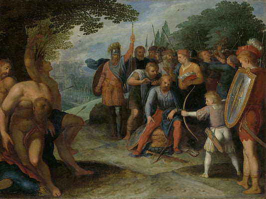 After the fall of Claudius Civilis, vintage artwork by Otto van Veen, A3 (16x12") Poster Print