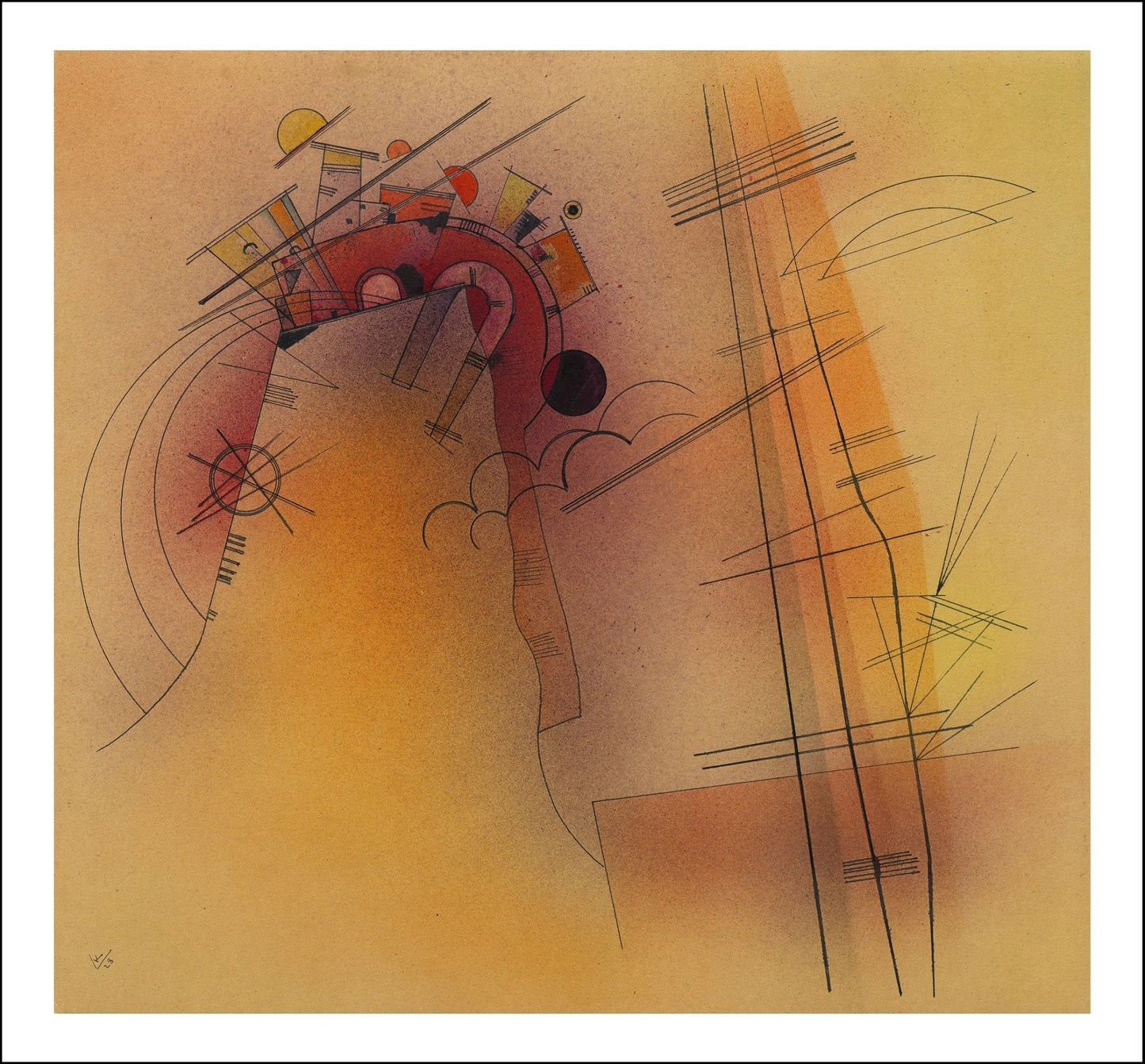 AGLOW by Wassily Kandinsky, 23x16"( A2 size ) Poster Print