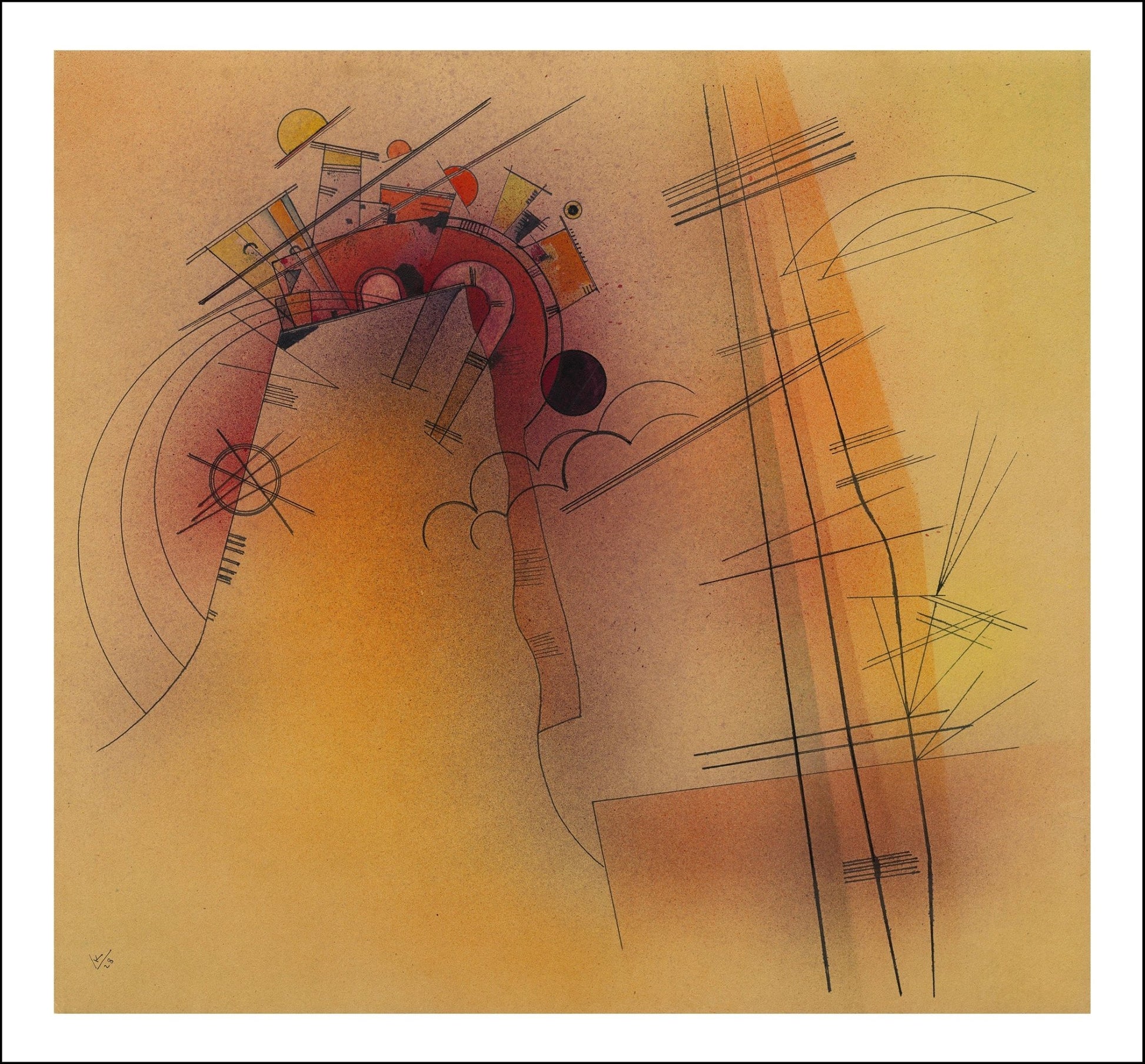 AGLOW by Wassily Kandinsky, 23x16"( A2 size ) Poster Print