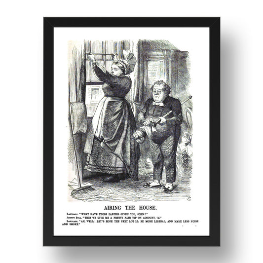 airingthehouse, vintage historic poster in 17x13"(A3) Frame