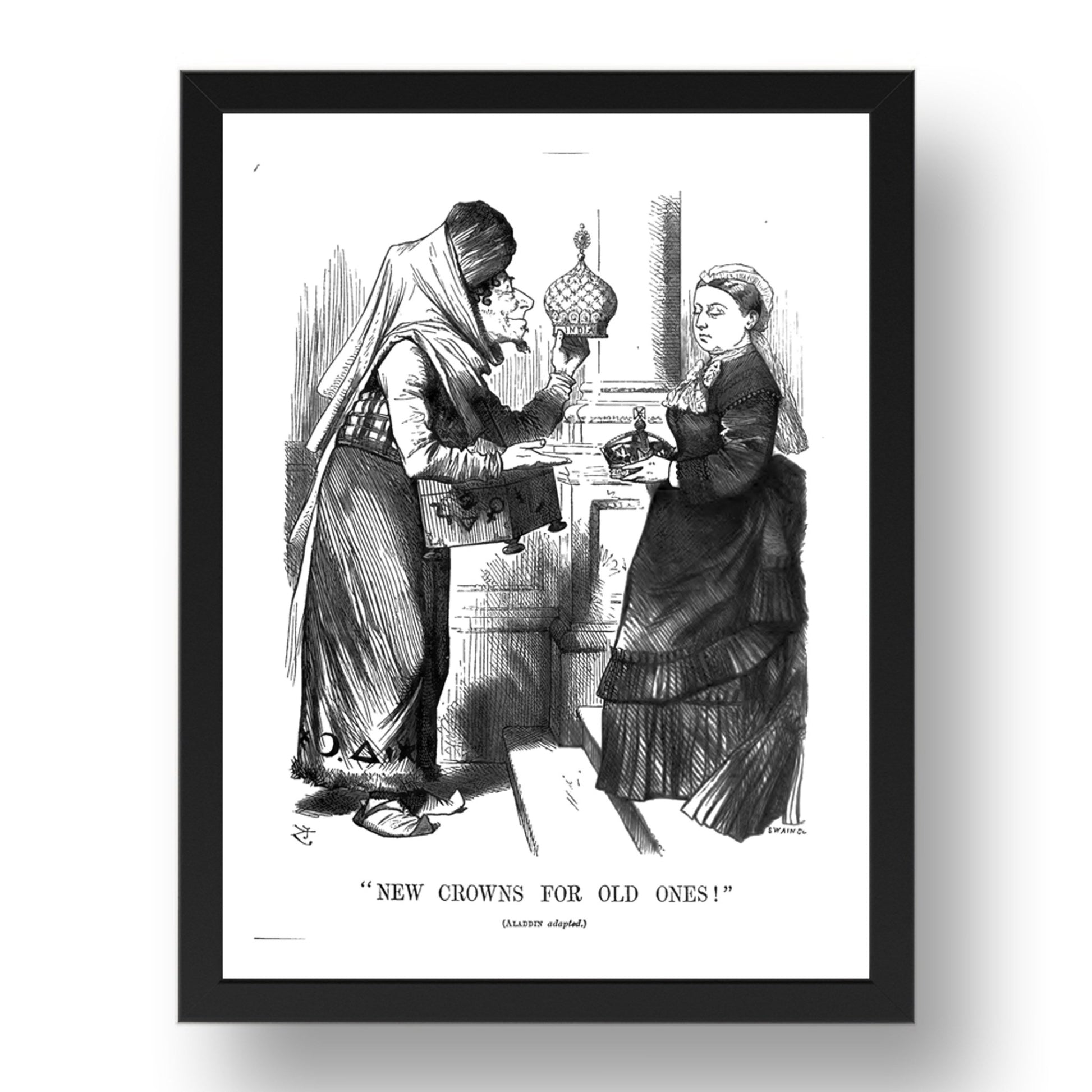 aladdin, vintage historic poster in 17x13"(A3) Frame
