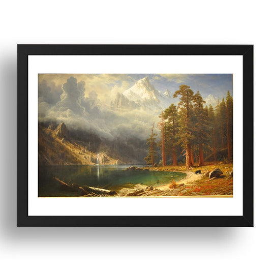 Albert Bierstadt - Mount Corcoran [1877], vintage artwork in A3 (17x13") Black Frame