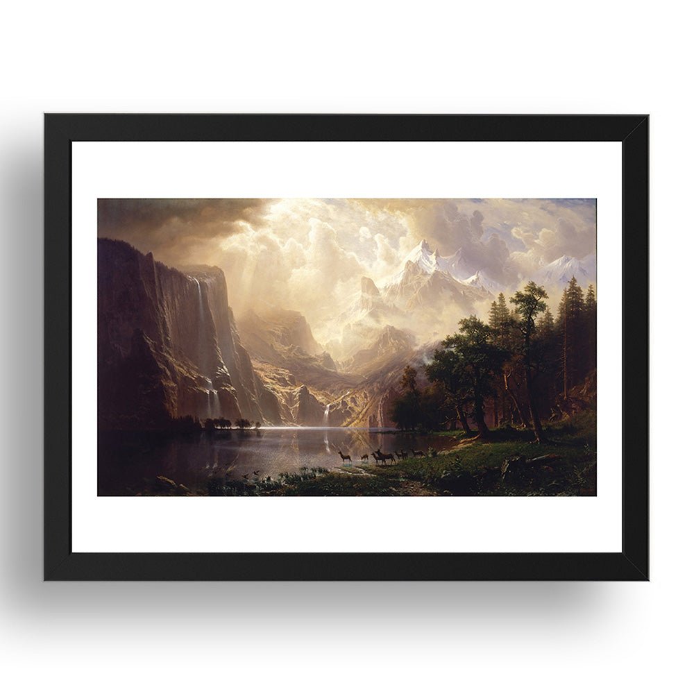 Albert Bierstadt - Sierra Nevada, California [1868], vintage art, A3 (16x12") Poster Print