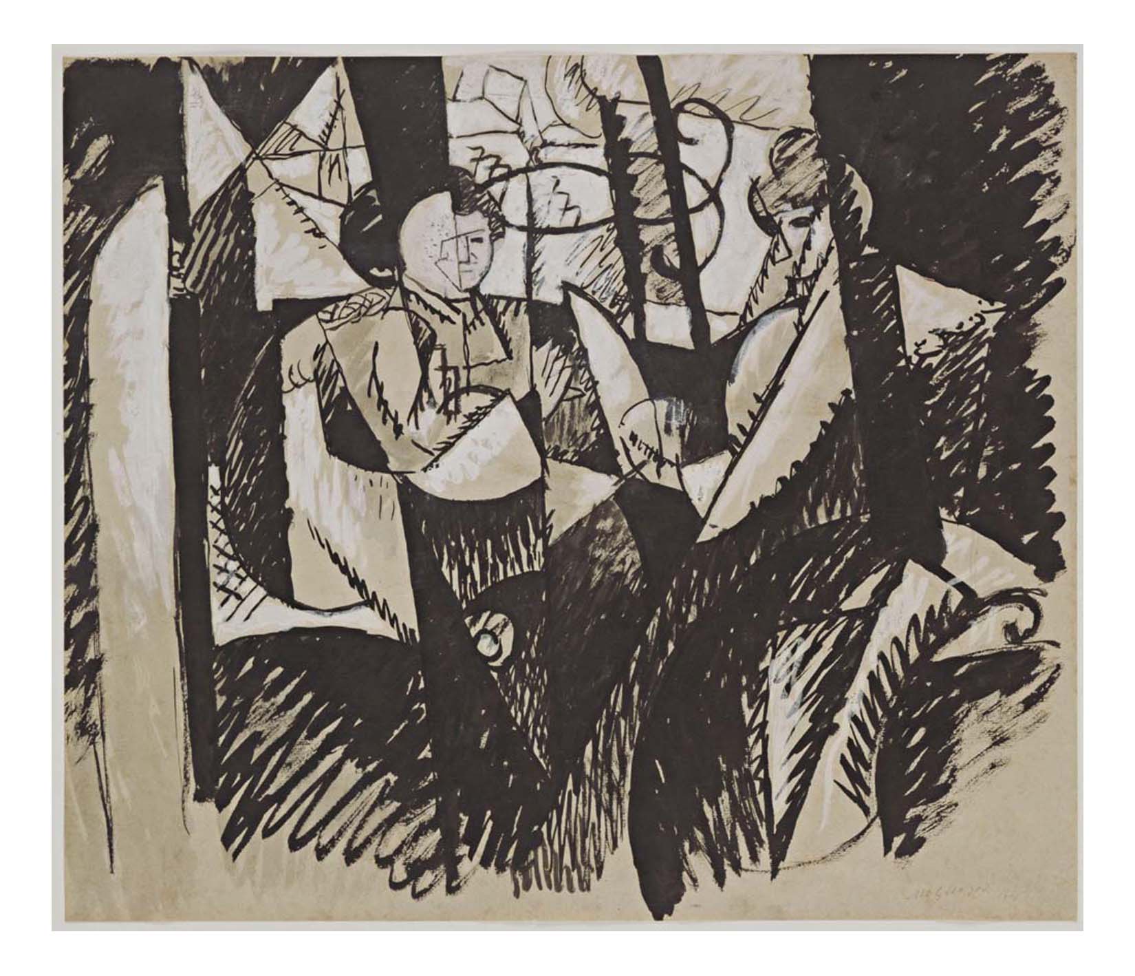 Albert Gleizes - Two Women Seated by a Window, 16x12" (A3) Poster Print