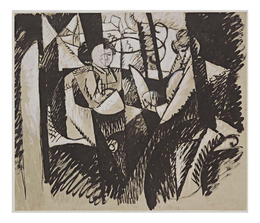 Albert Gleizes - Two Women Seated by a Window, 16x12" (A3) Poster Print