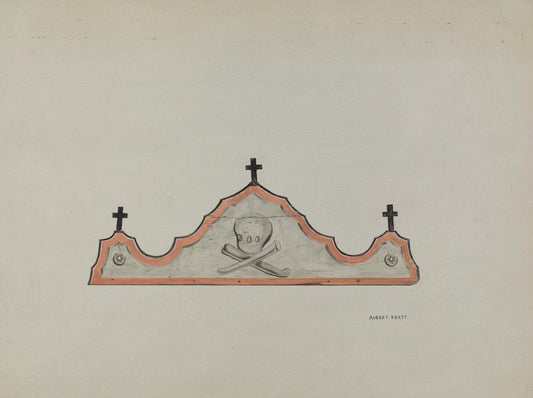 Albert Pratt:Lintel, over Cemetery Gateway,16x12"(A3) Poster