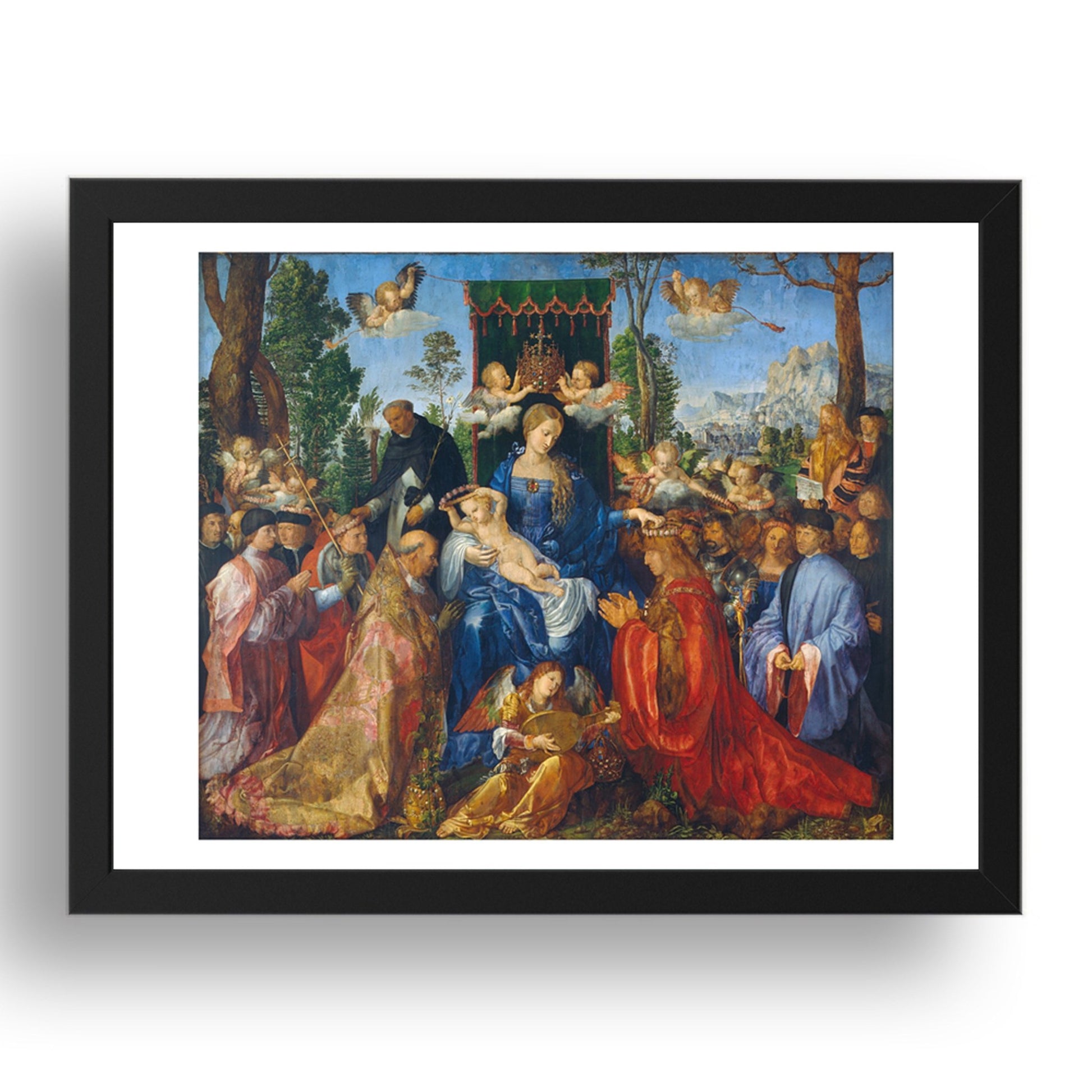 Albrecht Dürer Feast of Rose Garlands,  vintage art, A3 (16x12") Poster Print