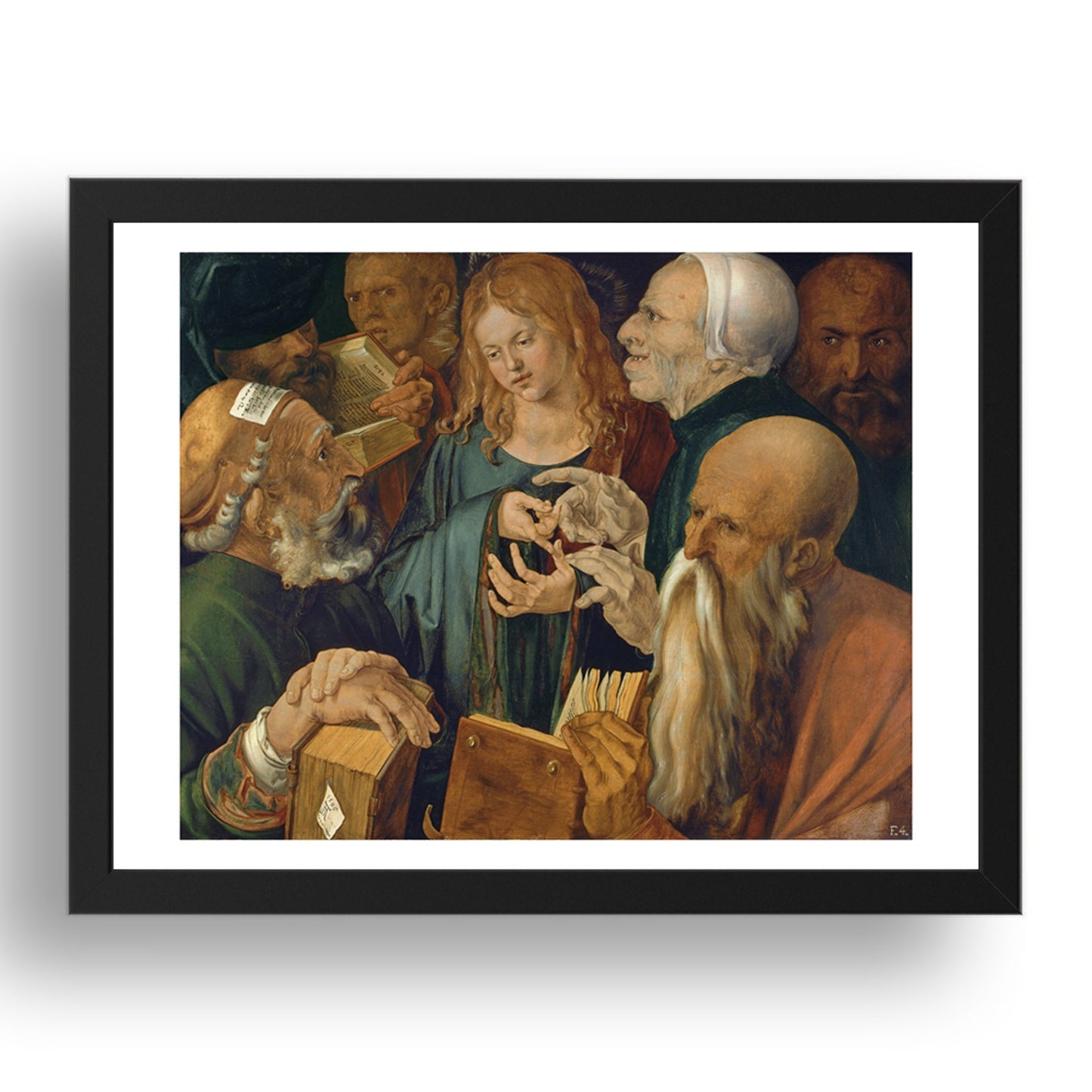 Albrecht Dürer Jesus among the Doctors,  vintage art, A3 (16x12") Poster Print