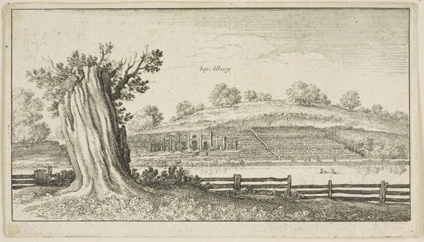 Albury with Tree-Stump in Foreground by  Wenceslaus Hollar, 23x16"( A2 size) Poster Print
