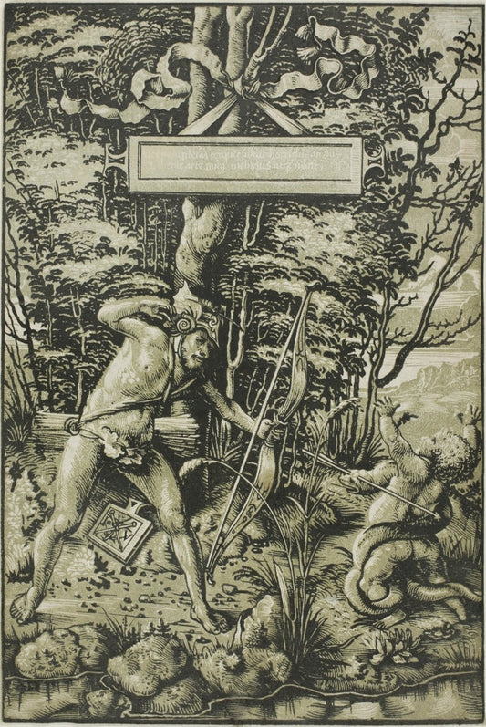 Alcon Slaying the Serpent by  Hans Wechtlin, I, 23x16"( A2 size) Poster Print
