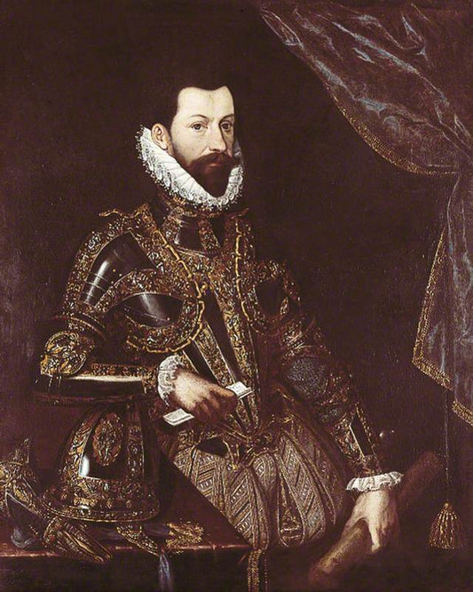 Alessandro Farnese (1545–1592), Duke of Parma and Piacenza, vintage artwork by Italian School 16th Century - Unknown, A3 (16x12") Poster Print