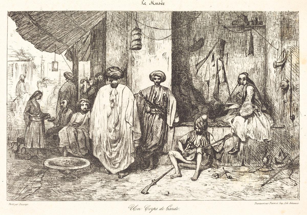 Alexandre-Gabriel Decamps:Un Corps de Garde,16x12"(A3) Poster