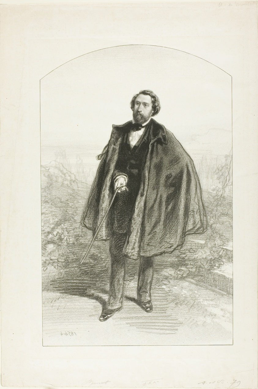 Alfred de Musset by  Paul Gavarni, 23x16"( A2 size) Poster Print