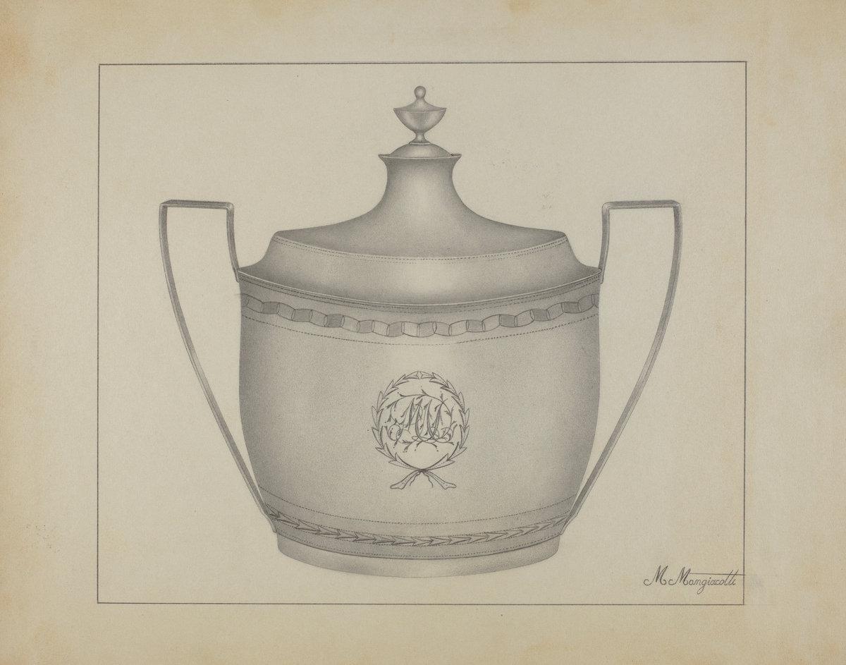 Alfred Nason:Silver Sugar Bowl,16x12"(A3) Poster