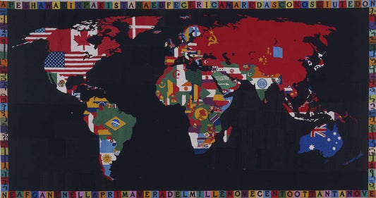 Alighiero e Boetti - Map of the World,vintage art, modern poster print