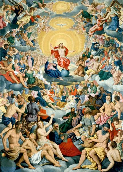 All Saints' Day, vintage artwork by Johann König, 12x8" (A4) Poster