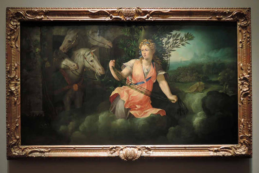 Allegorie de l'aube (Le Matin : Aurore et les chevaux d'Apollon), vintage artwork by Battista Dossi, A3 (16x12") Poster Print
