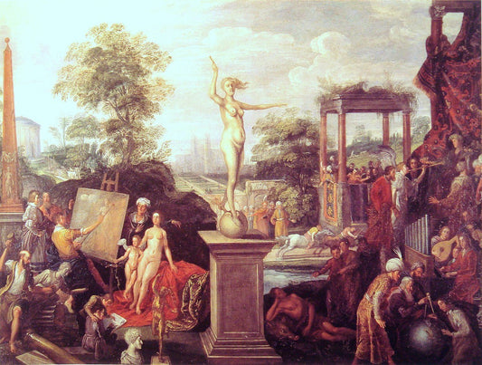 Allegorie de l'Occasion, vintage artwork by Frans Francken the Younger, 12x8" (A4) Poster