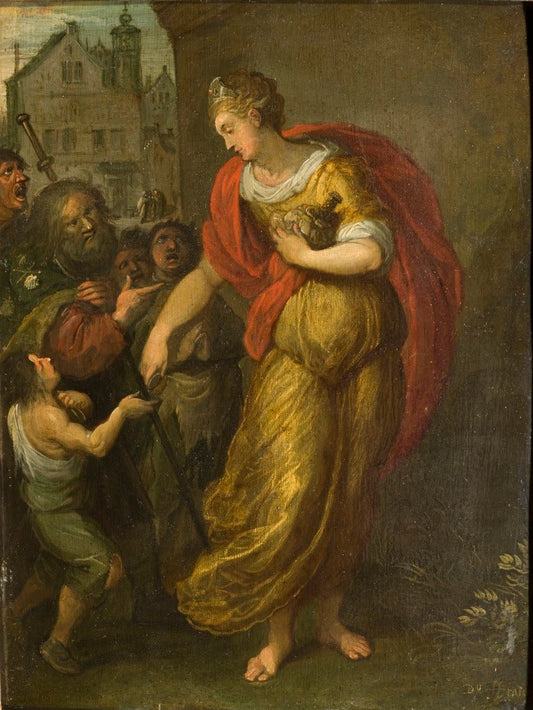Allegory of Generosity, vintage artwork by Frans Francken the Younger, 12x8" (A4) Poster