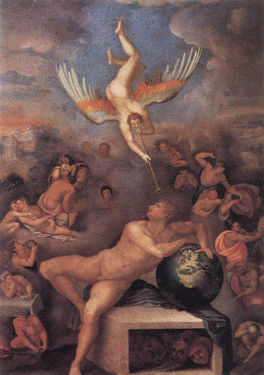 Allegory of Human Life, vintage artwork by Alessandro Allori, A3 (16x12") Poster Print