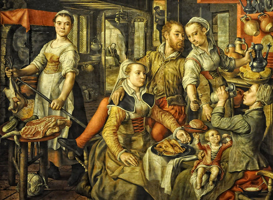 Allegory of Imprudence, vintage artwork by Joachim Beuckelaer, A3 (16x12") Poster Print