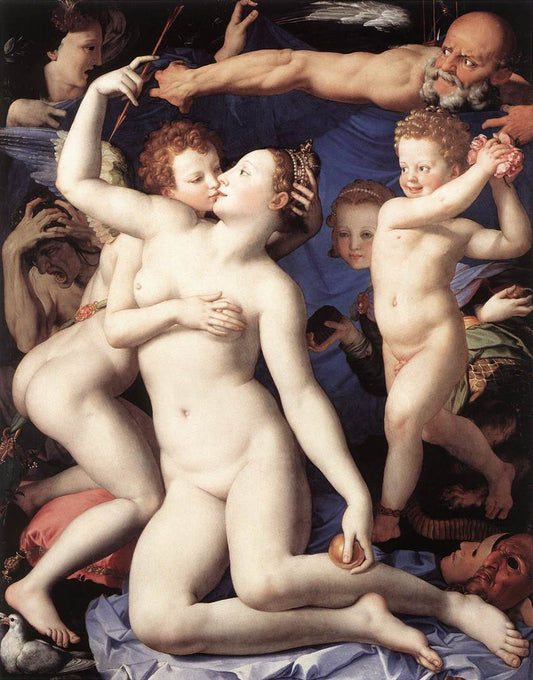 Allegory of Lust, vintage artwork by Agnolo Bronzino, A3 (16x12") Poster Print