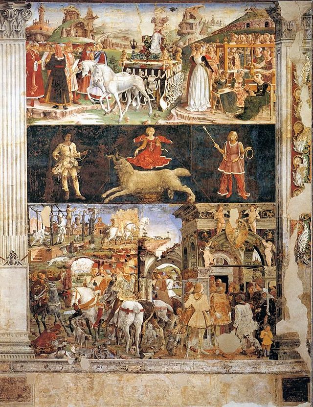 Allegory of March: Triumph of Minerva, vintage artwork by Francesco del Cossa, A3 (16x12") Poster Print