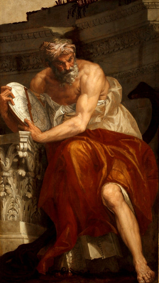 Allegory of Navigation with an Astrolabe - Ptolemy, vintage artwork by Veronese, A3 (16x12") Poster Print