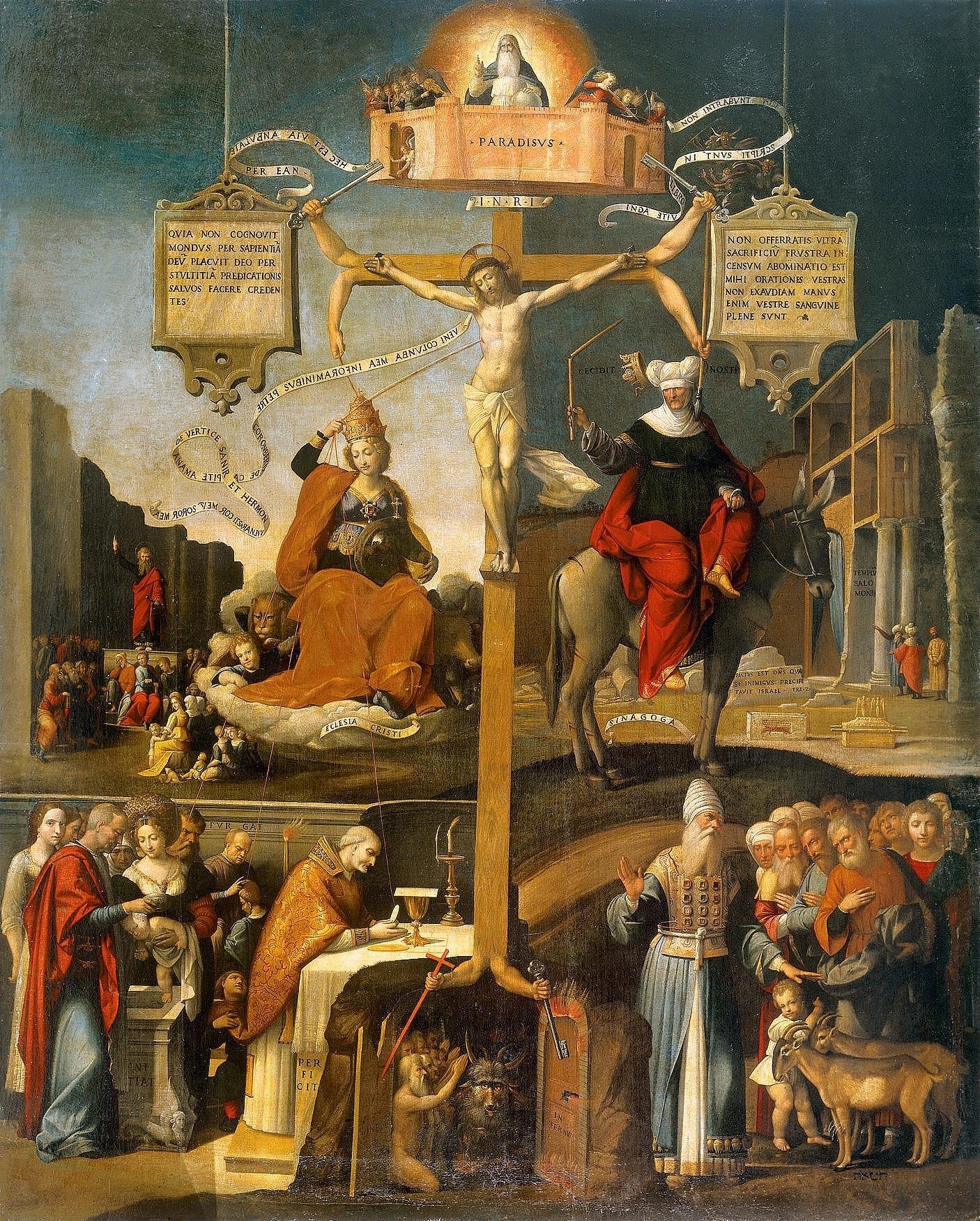 Allegory of Old and New Testament, vintage artwork by Il Garofalo, A3 (16x12") Poster Print