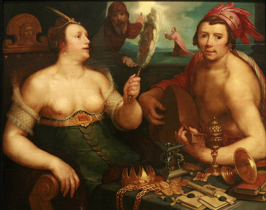 Allegory of Repentance, vintage artwork by Cornelis van Haarlem, A3 (16x12") Poster Print