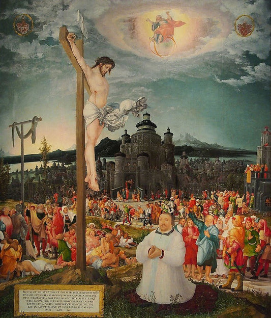 Allegory of Salvation, vintage artwork by Wolf Huber, A3 (16x12") Poster Print