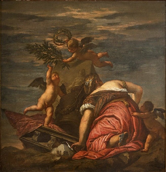 Allegory of Sculpture, vintage artwork by After Veronese, A3 (16x12") Poster Print