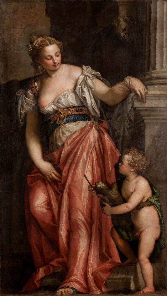 Allegory of Sculpture, vintage artwork by Veronese, A3 (16x12") Poster Print