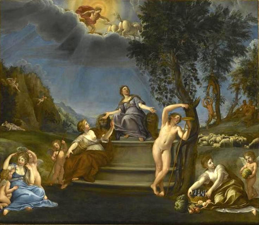 Allegory of the Earth, vintage artwork by Francesco Albani, 12x8" (A4) Poster