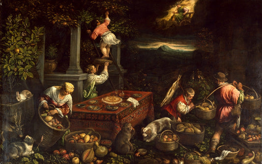 Allegory of the Element Earth, vintage artwork by Leandro Bassano, A3 (16x12") Poster Print