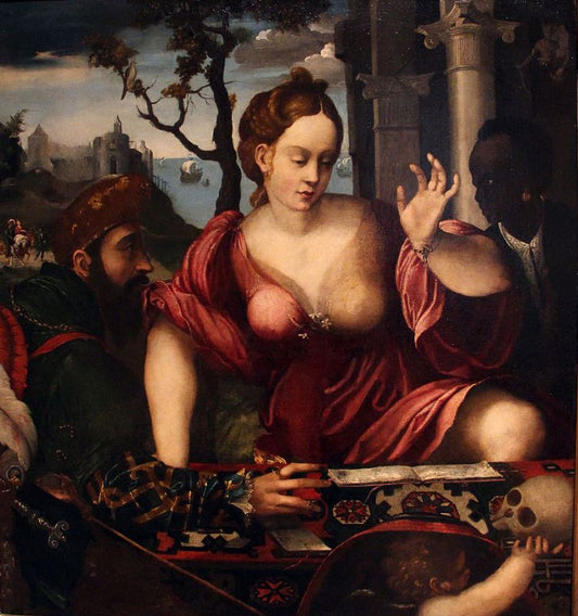 Allegory of Vanity, vintage artwork by Giulio Campi, A3 (16x12") Poster Print