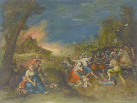 Allegory of War, vintage artwork by Frans Francken the Younger, 12x8" (A4) Poster