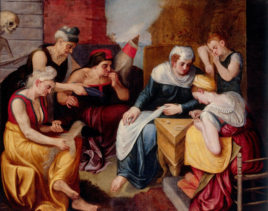 Allegory of Youth and Old Age, vintage artwork by Workshop of Frans Floris, A3 (16x12") Poster Print