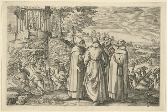 Allegory on the Defeat of the Duke of Alva at Brielle by  Artist unknown, 23x16"( A2 size) Poster Print