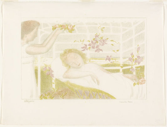 Allegory, plate one from Love by  Maurice Denis (French, 1870-1943), 23x16"( A2 size) Poster Print