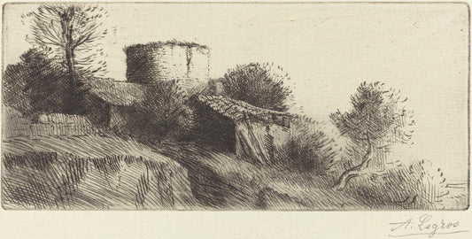 Alphonse Legros:Pigeon Tower (La tour aux pigeons),16x12"(A3) Poster