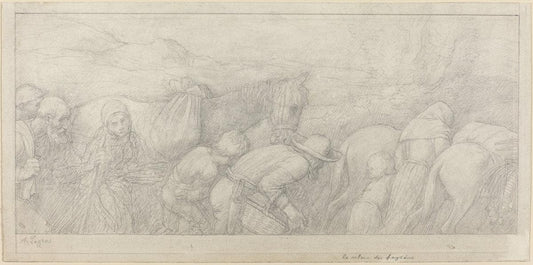 Alphonse Legros:Return of the Peasants,16x12"(A3) Poster