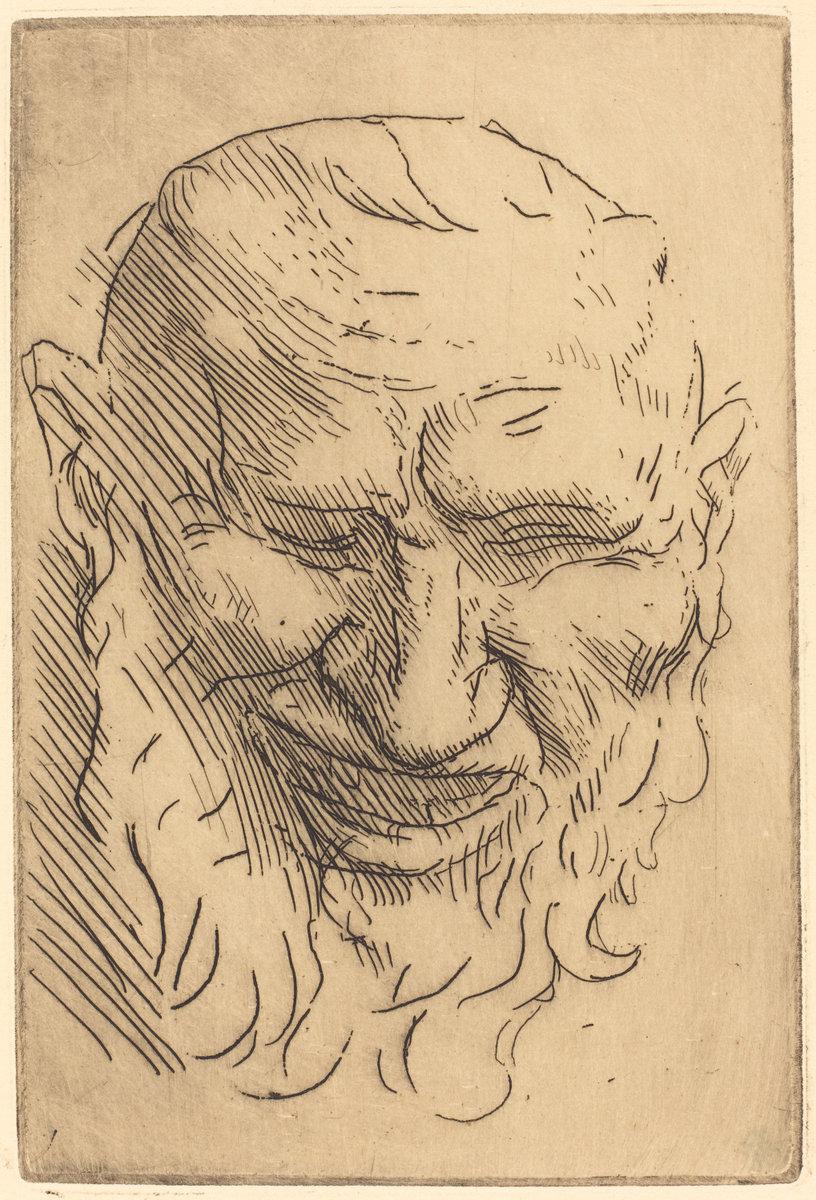 Alphonse Legros:Small Satyr Mask (Petit masque de satyre),16x12"(A3) Poster