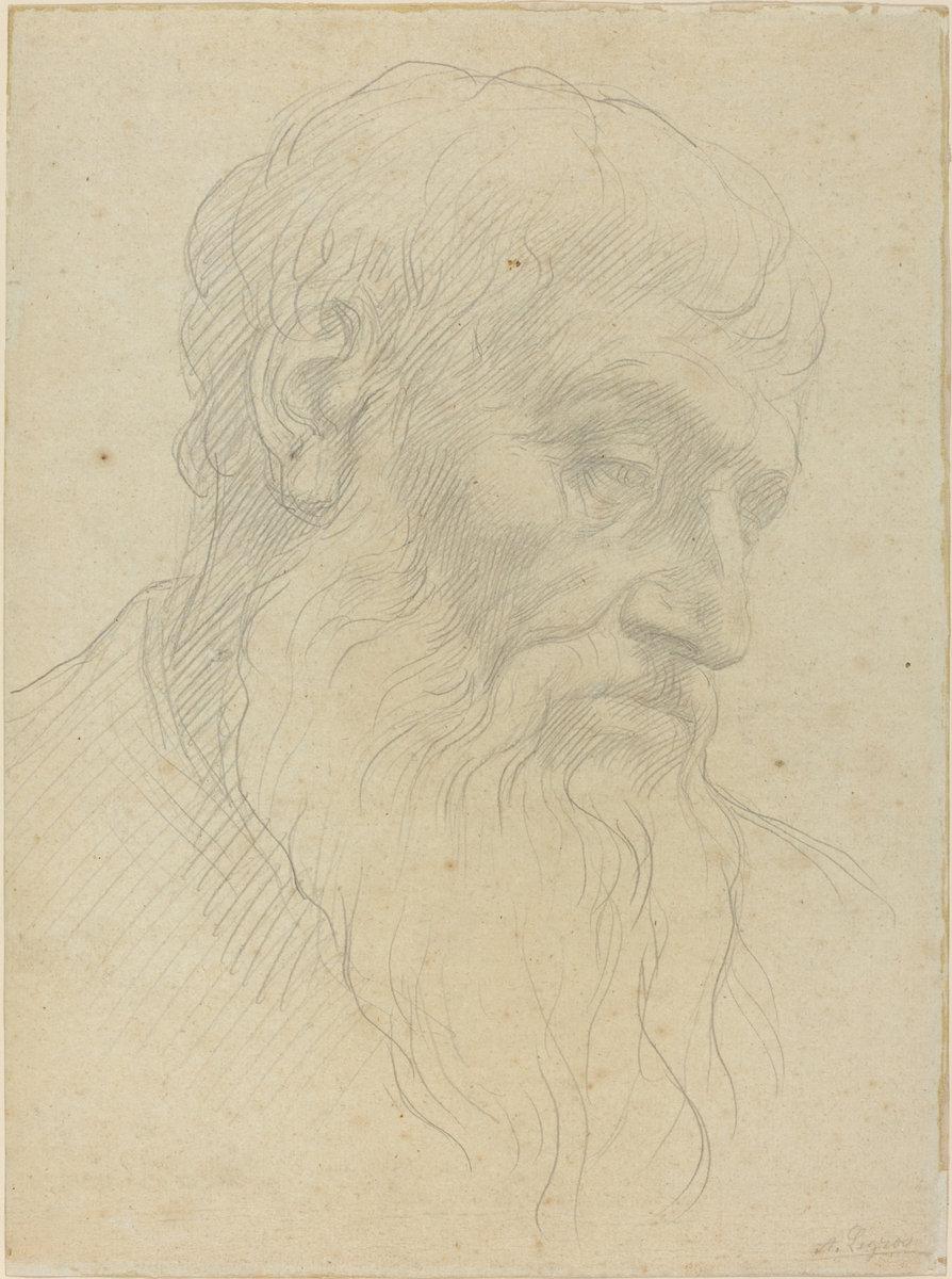 Alphonse Legros:Study of a Head,16x12"(A3) Poster
