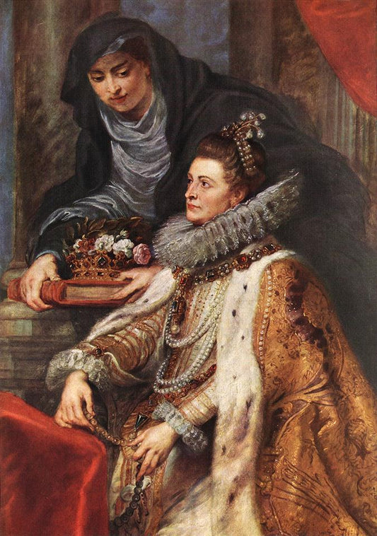 Altarpiece of St Ildefonso (right panel), vintage artwork by Peter Paul Rubens, 12x8" (A4) Poster