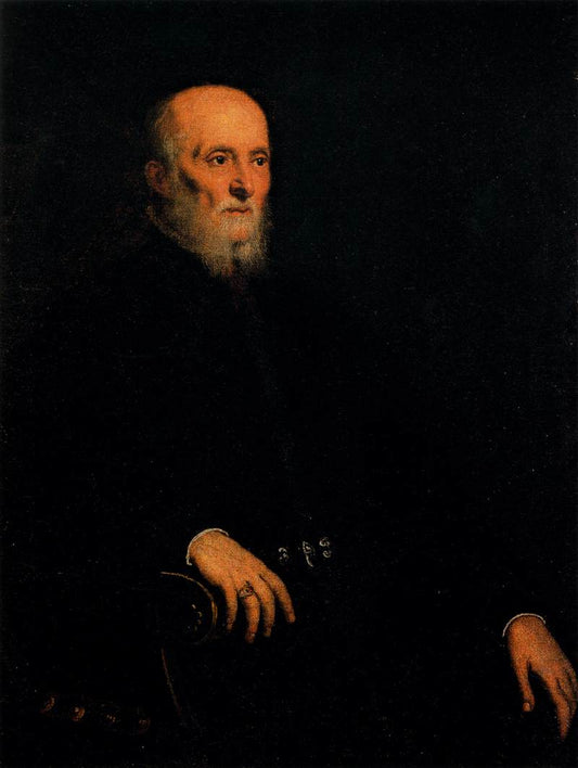 Alvise Cornaro, vintage artwork by Tintoretto, A3 (16x12") Poster Print