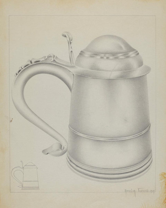 Amelia Tuccio:Silver Tankard,16x12"(A3) Poster
