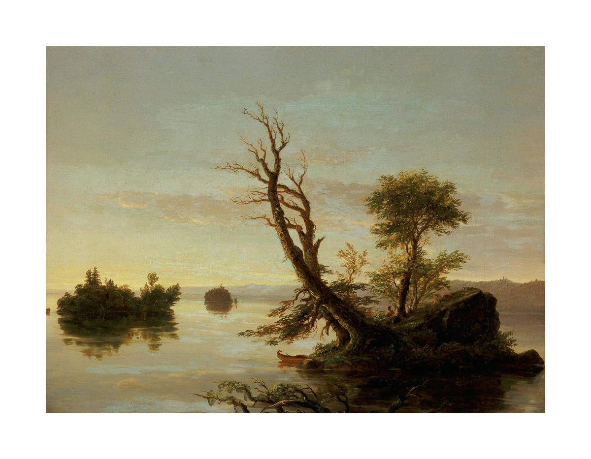 American Lake Scene by Thomas Cole, vintage art, modern poster print