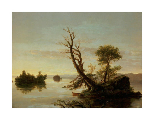 American Lake Scene by Thomas Cole, vintage art, modern poster print